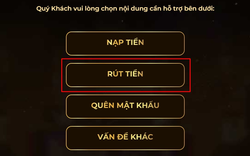 hỗ trợ rút tiền hỗ trợ rút tiền