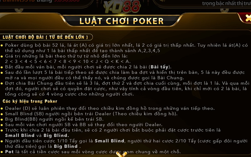 các thuật ngữ trong Poker